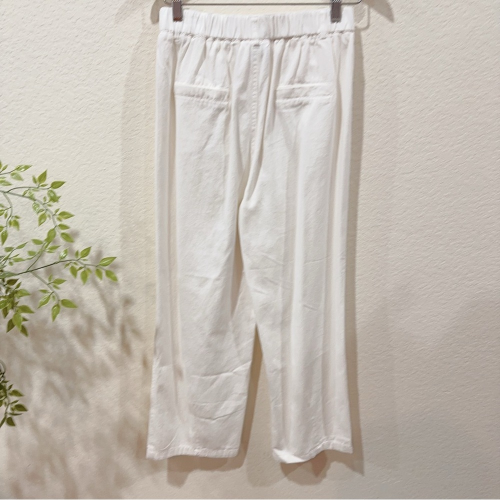 J.Ing Jing High Waisted White Lightweight Denim Jeans Pants Size Xl Nwt — image 7 of 8